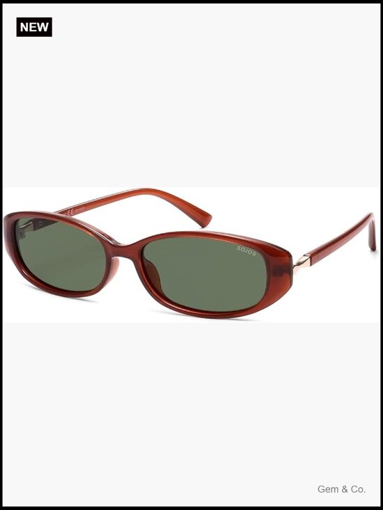 Trendy Polarized Retro Oval Sunglasses for Women Chic 90s Sunnies Lightweight main image 6